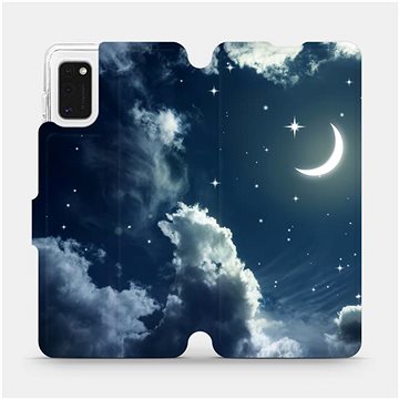 Flipové pouzdro na mobil Samsung Galaxy A41 - V145P Noční obloha s měsícem (5903516173709)