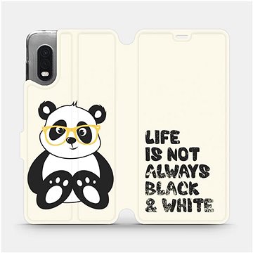 Flipové pouzdro na mobil Samsung Xcover PRO - M041S Panda - life is not always black and white (5903516238767)