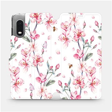 Flipové pouzdro na mobil Samsung Xcover PRO - M124S Růžové květy (5903516238866)