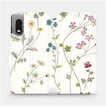 Flipové pouzdro na mobil Samsung Xcover PRO - MD03S Tenké rostlinky s květy (5903516239122)