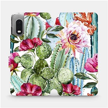 Flipové pouzdro na mobil Samsung Xcover PRO - MG09S Kaktusy a květy (5903516239542)