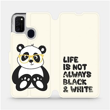 Flipové pouzdro na mobil Samsung Galaxy M21 - M041S Panda - life is not always black and white (5903516244713)
