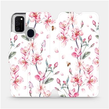 Flipové pouzdro na mobil Samsung Galaxy M21 - M124S Růžové květy (5903516244812)