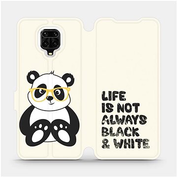 Flipové pouzdro na mobil Xiaomi Redmi Note 9 Pro - M041S Panda - life is not always black and white (5903516247516)