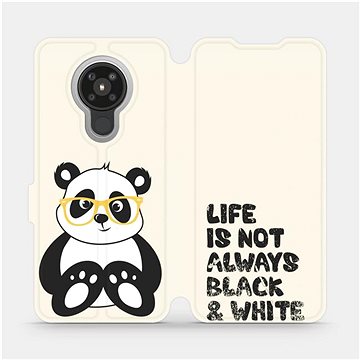 Flipové pouzdro na mobil Nokia 5.3 - M041S Panda - life is not always black and white (5903516259243)