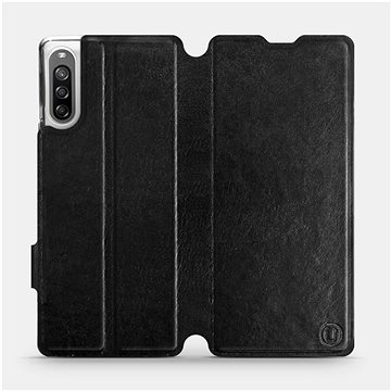 Flipové pouzdro na mobil Sony Xperia L4 v provedení Black&Gray s šedým vnitřkem (5903516263608)
