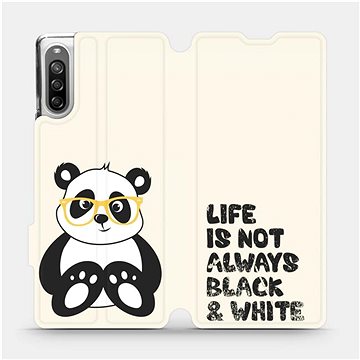 Flipové pouzdro na mobil Sony Xperia L4 - M041S Panda - life is not always black and white (5903516263776)