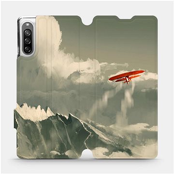 Flipové pouzdro na mobil Sony Xperia L4 - MA03P Oranžové letadlo v horách (5903516263998)