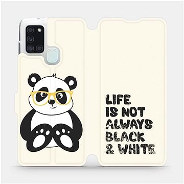 Flipové pouzdro na mobil Samsung Galaxy A21S - M041S Panda - life is not always black and white (5903516286423)