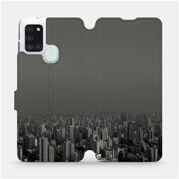 Flipové pouzdro na mobil Samsung Galaxy A21S - V063P Město v šedém hávu (5903516286904)