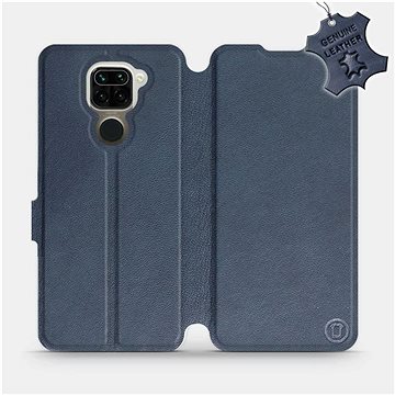 Flip pouzdro na mobil Xiaomi Redmi Note 9 - Modré - kožené - Blue Leather (5903516288885)