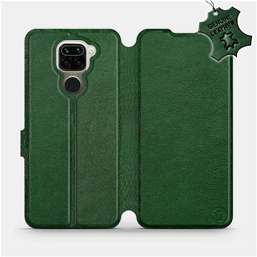 Flip pouzdro na mobil Xiaomi Redmi Note 9 - Zelené - kožené - Green Leather (5903516288892)