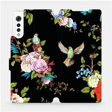 Flipové pouzdro na mobil LG Velvet - VD09S Ptáčci a květy (5903516302321)