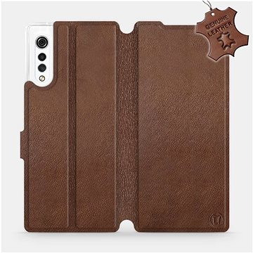 Flip pouzdro na mobil LG Velvet - Hnědé - kožené - Brown Leather (5903516302611)