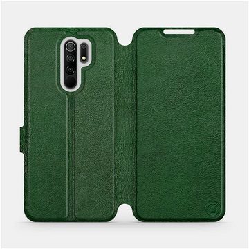 Flip pouzdro na mobil Xiaomi Redmi 9 - Zelené - kožené - Green Leather (5903516313228)