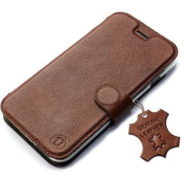 Flipové pouzdro na mobil Xiaomi Redmi 9A - Hnědé - kožené - Brown Leather (5903516320455)