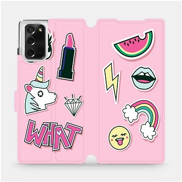 Flipové pouzdro na mobil Samsung Galaxy Note 20 - M129S Růžové WHAT (5903516331734)