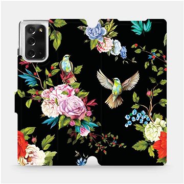 Flipové pouzdro na mobil Samsung Galaxy Note 20 - VD09S Ptáčci a květy (5903516332243)