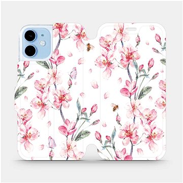 Flipové pouzdro na mobil Apple iPhone 12 mini - M124S Růžové květy (5903516372492)