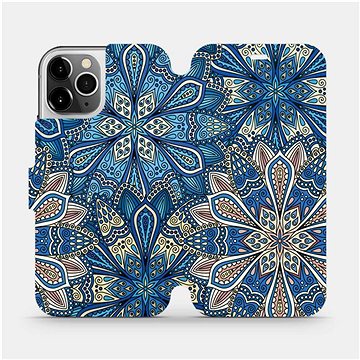 Flipové pouzdro na mobil Apple iPhone 12 Pro - V108P Modré mandala květy (5903516375936)