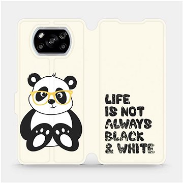 Flipové pouzdro na mobil Xiaomi POCO X3 NFC - M041S Panda - life is not always black and white (5903516392360)
