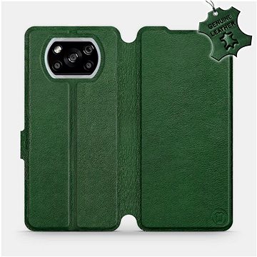 Flipové pouzdro na mobil Xiaomi POCO X3 NFC - Zelené - kožené - Green Leather (5903516393329)