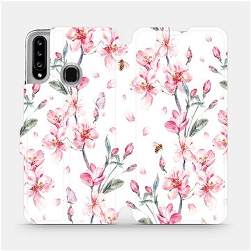 Flipové pouzdro na mobil Samsung Galaxy A20S - M124S Růžové květy (5903516397648)