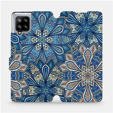 Flipové pouzdro na mobil Samsung Galaxy A42 5G - V108P Modré mandala květy (5903516403677)