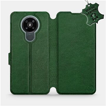 Flipové pouzdro na mobil Nokia 3.4 - Zelené - kožené - Green Leather (5903516408641)