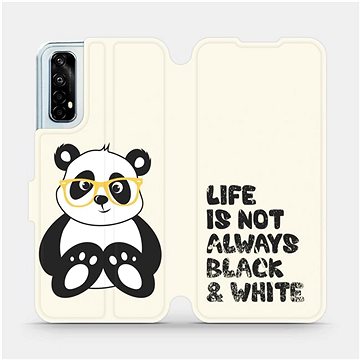 Flipové pouzdro na mobil Realme 7 - M041S Panda - life is not always black and white (5903516409198)
