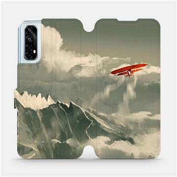 Flipové pouzdro na mobil Realme 7 - MA03P Oranžové letadlo v horách (5903516409419)