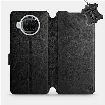 Flipové pouzdro na mobil Xiaomi MI 10T Lite - Černé - kožené - Black Leather (5903516463732)