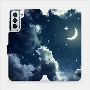 Flipové pouzdro na mobil Samsung Galaxy S21 Plus 5G - V145P Noční obloha s měsícem (5903516618385)