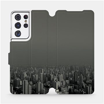 Flipové pouzdro na mobil Samsung Galaxy S21 Ultra 5G - V063P Město v šedém hávu (5903516620043)