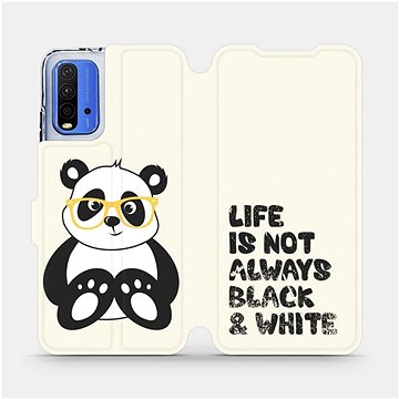 Flipové pouzdro na mobil Xiaomi Redmi 9T - M041S Panda - life is not always black and white (5903516623044)