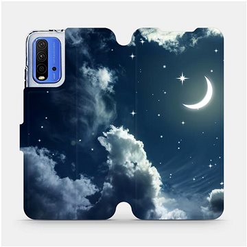 Flipové pouzdro na mobil Xiaomi Redmi 9T - V145P Noční obloha s měsícem (5903516623600)