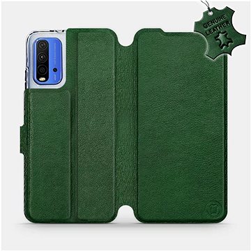 Flip pouzdro na mobil Xiaomi Redmi 9T - Zelené - kožené - Green Leather (5903516624003)