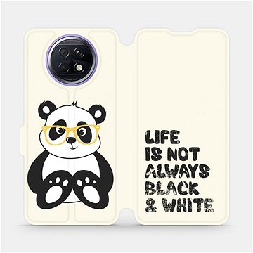 Flipové pouzdro na mobil Xiaomi Redmi Note 9T 5G - M041S Panda - life is not always black and white (5903516624782)