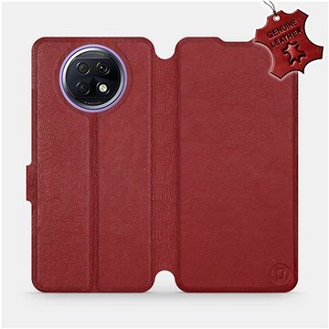 Flip pouzdro na mobil Xiaomi Redmi Note 9T 5G - Tmavě červené - kožené - Dark Red Leather (5903516625727)