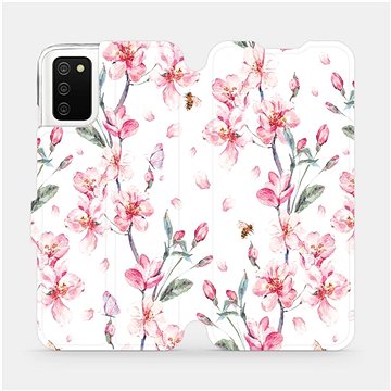 Flipové pouzdro na mobil Samsung Galaxy A02s - M124S Růžové květy (5903516653928)