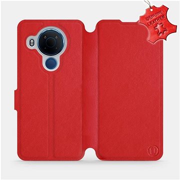Kožené flip pouzdro Nokia 5.4 - Červené - Red Leather (5903516647798)