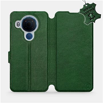Kožené flip pouzdro Nokia 5.4 - Zelené - Green Leather (5903516647828)