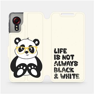 Flipové pouzdro na mobil Samsung Galaxy Xcover 5 - M041S Panda - life is not always black and white (5903516674107)