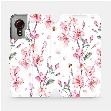 Flipové pouzdro na mobil Samsung Galaxy Xcover 5 - M124S Růžové květy (5903516674206)