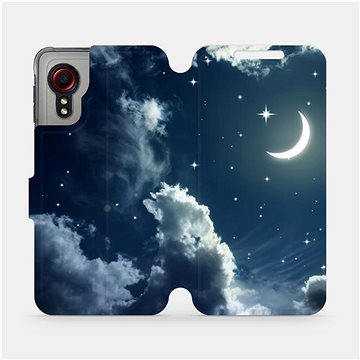 Flipové pouzdro na mobil Samsung Galaxy Xcover 5 - V145P Noční obloha s měsícem (5903516674664)
