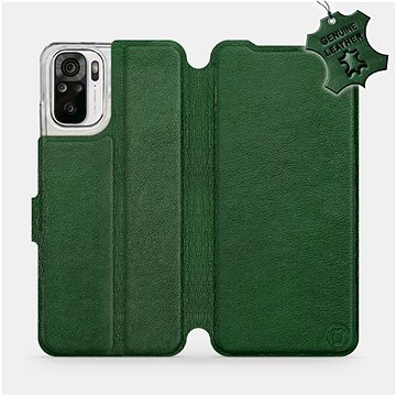 Kožené flip pouzdro Xiaomi Redmi Note 10 - Zelené - Green Leather (5903516659401)