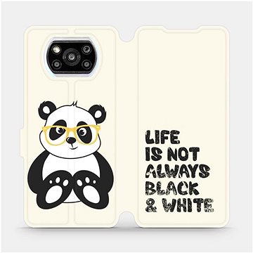 Flipové pouzdro na mobil Xiaomi Poco X3 Pro - M041S Panda - life is not always black and white (5903516703807)