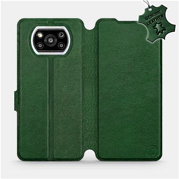 Kožené flip pouzdro na mobil Xiaomi Poco X3 Pro - Zelené - Green Leather (5903516704767)