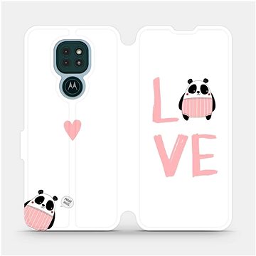 Flipové pouzdro na mobil Motorola Moto G9 Play - MH09S Panda LOVE (5903516382989)