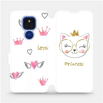 Flipové pouzdro na mobil Motorola Moto E7 Plus - MH03S Kočička princess (5903516384433)
